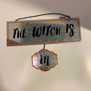 The Witch Is In/out Steel Wall Decor
